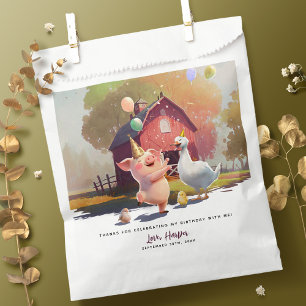 Farm Animals Birthday Party Favor Bag Bedankzakje