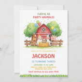 Farm Animals Birthday Theme - Barnyard Party Kids Kaart (Voorkant)