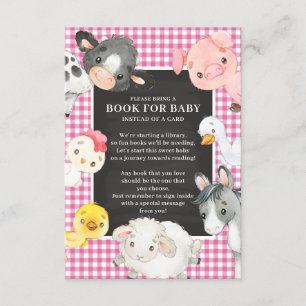 Farm Animals Book for Baby Enclosure Card Informatiekaartje