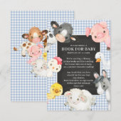 Farm Animals Book for Baby Enclosure Card Informatiekaartje (Voorkant / Achterkant)