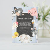 Farm Animals Book for Baby Enclosure Card Informatiekaartje (Staand voorkant)
