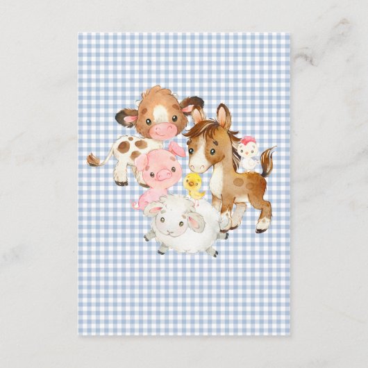 Farm Animals Book for Baby Enclosure Card Informatiekaartje (Achterkant)
