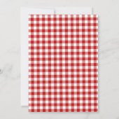 Farm Animals Boy Red Gingham Barnyard Birthday Inv Kaart (Achterkant)
