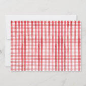 Farm Animals Boy Red Gingham Barnyard Birthday Kaart (Achterkant)