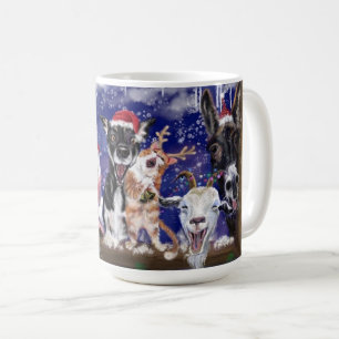 Farm Animals Christmas Coffee Mok