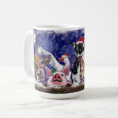 Farm Animals Christmas Coffee Mok (Voorkant links)