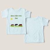 Farm Animals Cow T-Shirt (Ontwerp Voorkant & Achterkant)