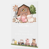 Farm Animals, Cute Animals, Baby Shower Welcome Acryl Bord (Hoek)