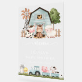 Farm Animals, Cute Animals, Baby Shower Welcome Acryl Bord (Hoek)
