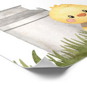 Farm Animals, Cute Animals, Baby Shower Welcome Poster (Hoek)