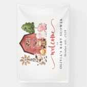 Farm Animals, Cute Animals, Baby Shower Welcome Spandoek (Verticaal)