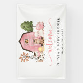 Farm Animals, Cute Animals, Baby Shower Welcome Spandoek (Verticaal)