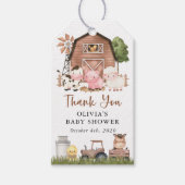 Farm Animals, Cute Animals, Barn, Baby Shower Cadeaulabel (Voorkant)