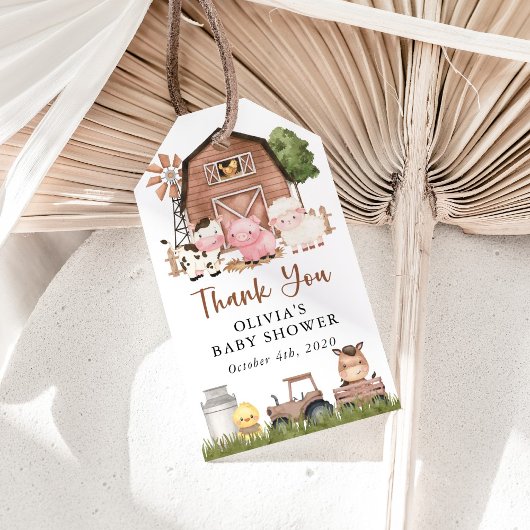 Farm Animals, Cute Animals, Barn, Baby Shower Cadeaulabel