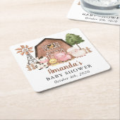 Farm Animals, Cute Animals, Barn, Baby Shower Kartonnen Onderzetters (Schuin)