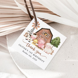 Farm Animals, Cute Animals, Barn, First Birthday Bedankjes Labels