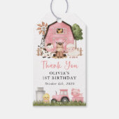 Farm Animals, Cute Animals, Barn, First Birthday Cadeaulabel (Voorkant)