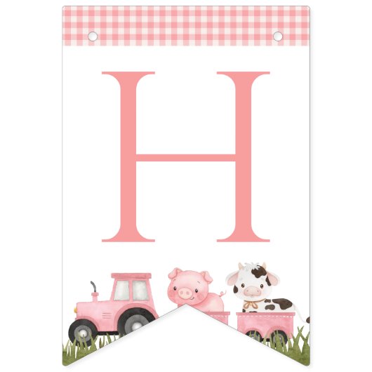Farm Animals, Cute Animals, Barn, First Birthday Vlaggetjes (Tweede vlag)
