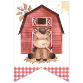 Farm Animals, Cute Animals, Barn, First Birthday Vlaggetjes