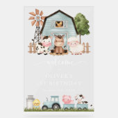 Farm Animals, Cute Animals, First Birthday Welcome Acryl Bord (Voorkant)