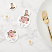 Farm Animals, Cute Animals, Pink Barn, Baby Shower Confetti (Groep)