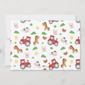 Farm Animals Cute Birthday Party - GLS Kaart (Achterkant)