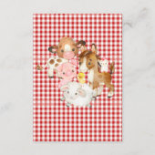 Farm Animals douchen luierspoeling Informatiekaartje (Achterkant)