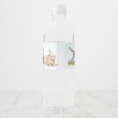 Farm Animals First Gender Neutral Birthday Party Waterfles Etiket (Achterkant)