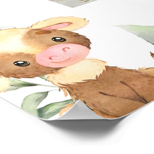 Farm Animals First Year Foto Collage Milestone P Poster (Hoek)