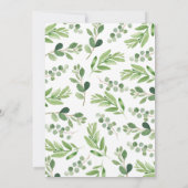 Farm Animals Foliage Baby shower Invitation Kaart (Achterkant)