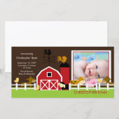 Farm Animals FOTO Geboorteaankondiging Aankondiging (Voorkant / Achterkant)