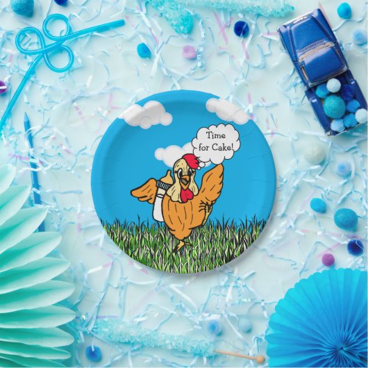 Farm Animals Funny Rooster Baby shower is een jong Papieren Bordje (Feest)