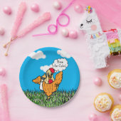 Farm Animals Funny Rooster Baby shower is een jong Papieren Bordje (Feest)