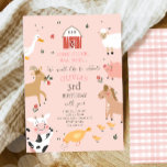 Farm Animals Girl Pink Gingham Barnyard Birthday I Kaart<br><div class="desc">Een prachtige nostalgische en tijdloze uitnodiging voor het boerderij op de verjaardag. De prachtige rustige pastelkleuren passen in elke partijstijl zoals Ranch,  Farmhouse,  Petting Zoo of Farm Animals Party. Ontworpen om aan te sluiten bij het collectie over het thema landbouwhuisdieren.</div>