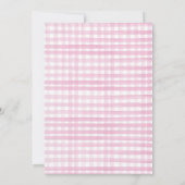 Farm Animals Girl Pink Gingham Barnyard Birthday I Kaart (Achterkant)