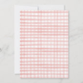 Farm Animals Girl Pink Gingham Barnyard Birthday I Kaart (Achterkant)