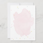 Farm Animals Girl Pink Gingham Barnyard Birthday Kaart (Achterkant)