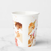 Farm Animals Girl Pink Gingham Barnyard Birthday Papieren Bekers (Links)