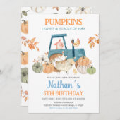 Farm Animals Herfst Verjaardag Kaart (Voorkant / Achterkant)