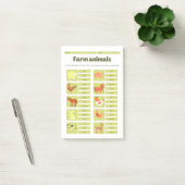 Farm Animals Identification Educational Worksheet Post-it® Notes (Kantoor)