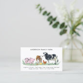 Farm Animals Koe Varkens Kip QR Code Visitekaartje (Staand voorkant)
