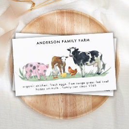 Farm Animals Koe Varkens Kip QR Code Visitekaartje