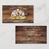 Farm Animals Koe Varkens Waterverf Visitekaartje (Voorkant / Achterkant)