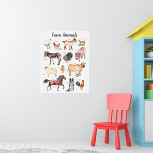 Farm Animals   Leerleslokaal onderwijs Poster
