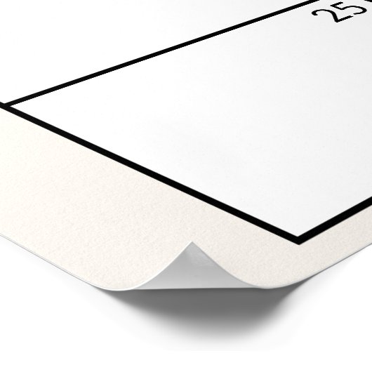 Farm Animals Meadow Baby shower Guess Datumteken Poster (Hoek)