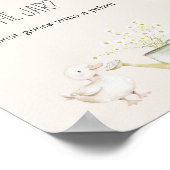 Farm Animals Meadow Baby shower Guess Spelbord Poster (Hoek)