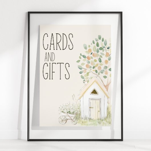 Farm Animals Meadow Baby shower Kaarten Geschenken Poster