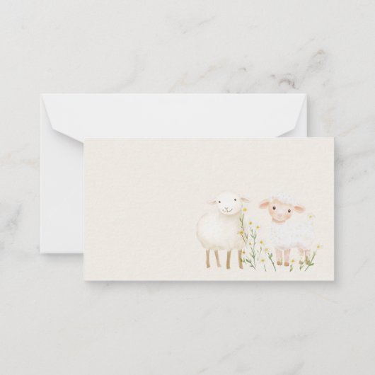 Farm Animals Meadow Baby shower Ouderschap Tips Notitiekaartje (Achterkant)