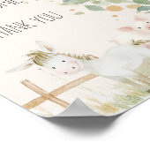 Farm Animals Meadow Friend Baby shower Favors Sign Poster (Hoek)