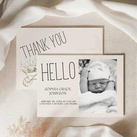 Farm Animals Meadow Friends Baby aangekondigd Kaart